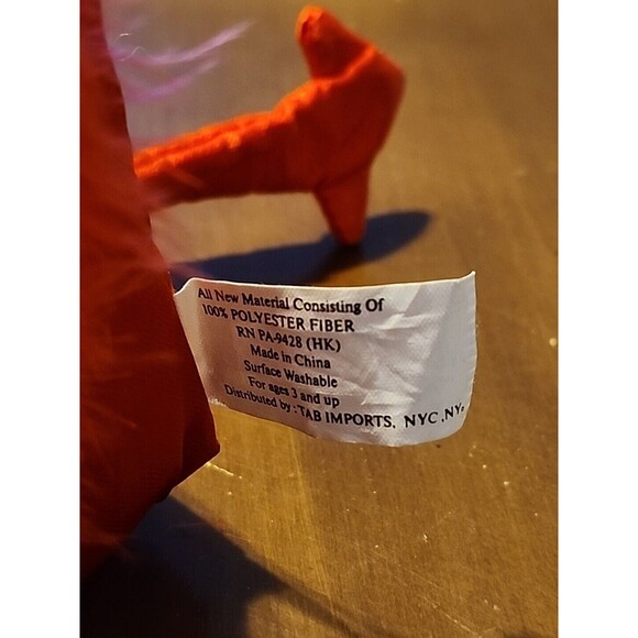 Rare Hairy Red Devil Pillow Photo Holder, Horns, Tails, Decor, Goth Punk Feather - Picture 3 of 8